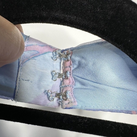 NEW French Connection Dalla Verona Crossneck Halter Blouse Top Women Blue Size 2 - Picture 6 of 7